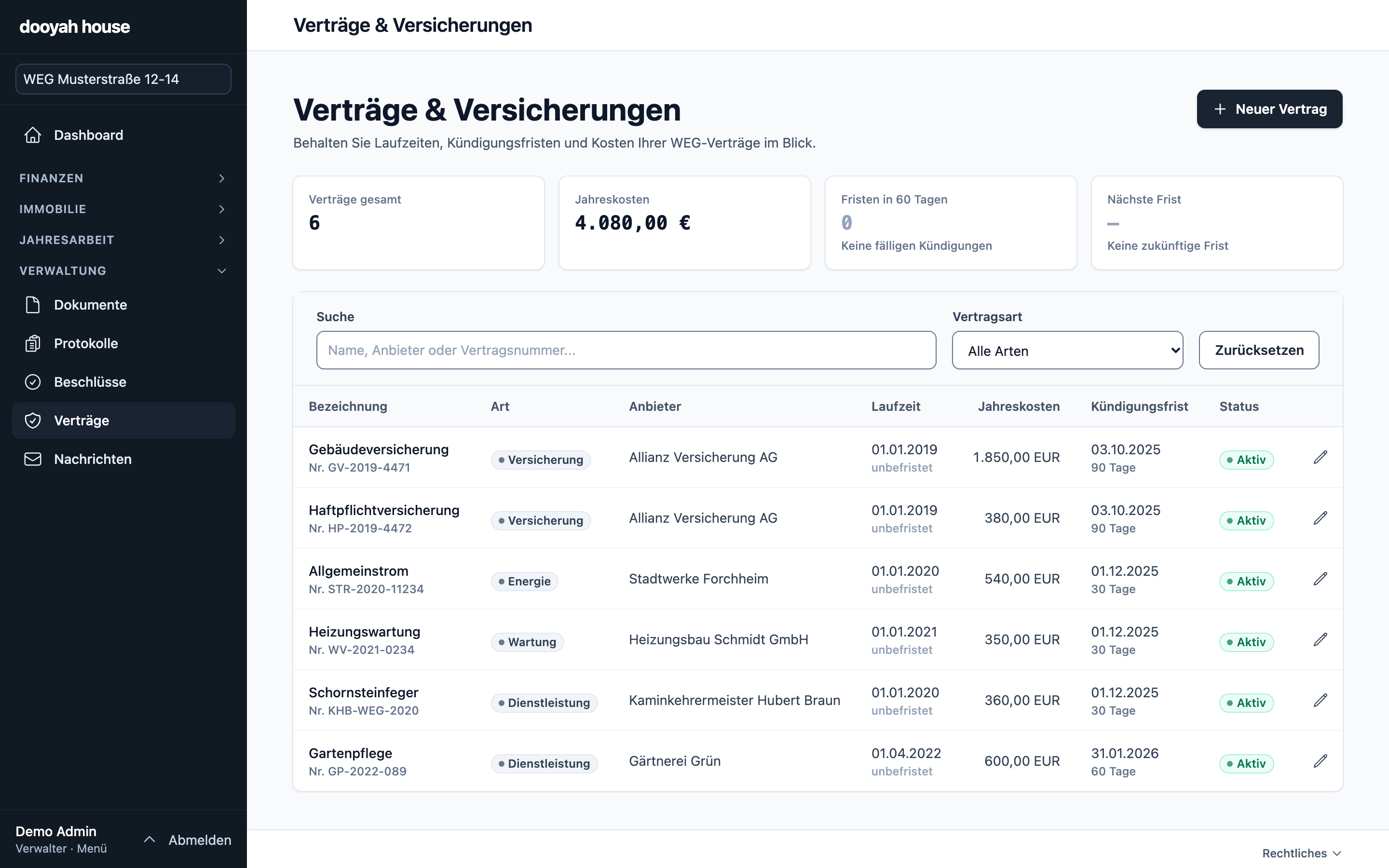 Verträge & Versicherungen